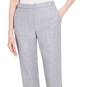 Theory Treeca Sleek Flannel Pants Light Grey